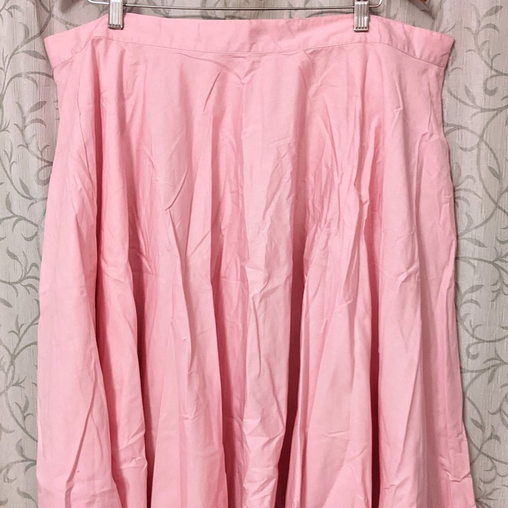 COPY - Hell Bunny Vixen 4X Circle Skirt in Cotton Candy Pink EUC